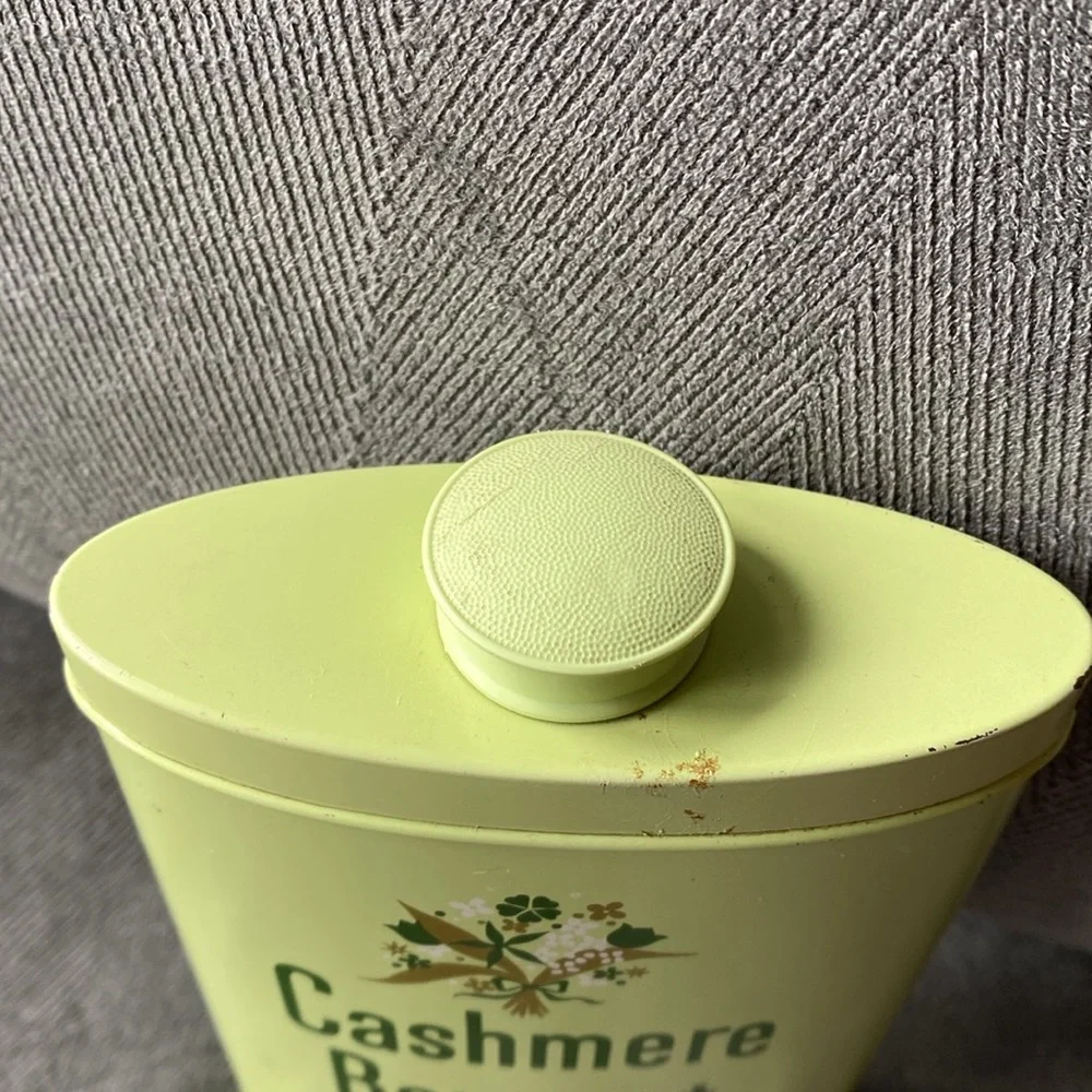Vintage Cashmere Bouquet Talcum Powder Tin With Partial Powder
